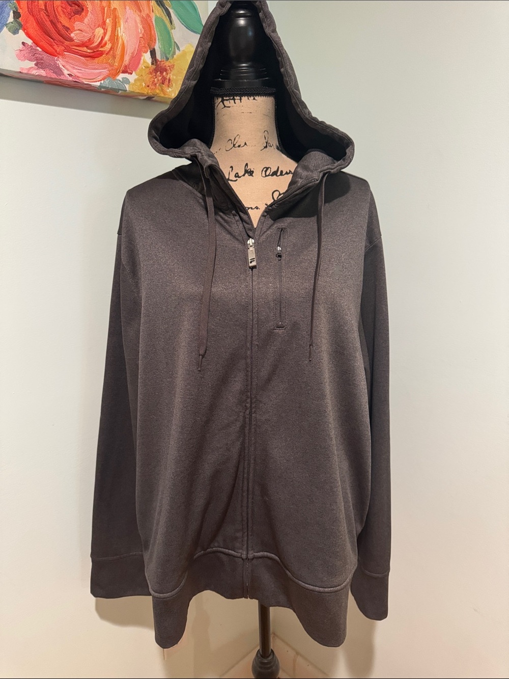 Fila size XL Men’s Charcoal Hooded Zip-Up Sweatshirt
